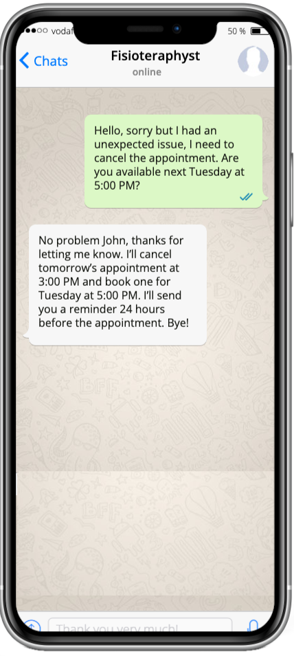 Whatsapp AI assistant - Modifica i tuoi appuntamenti automaticamente
